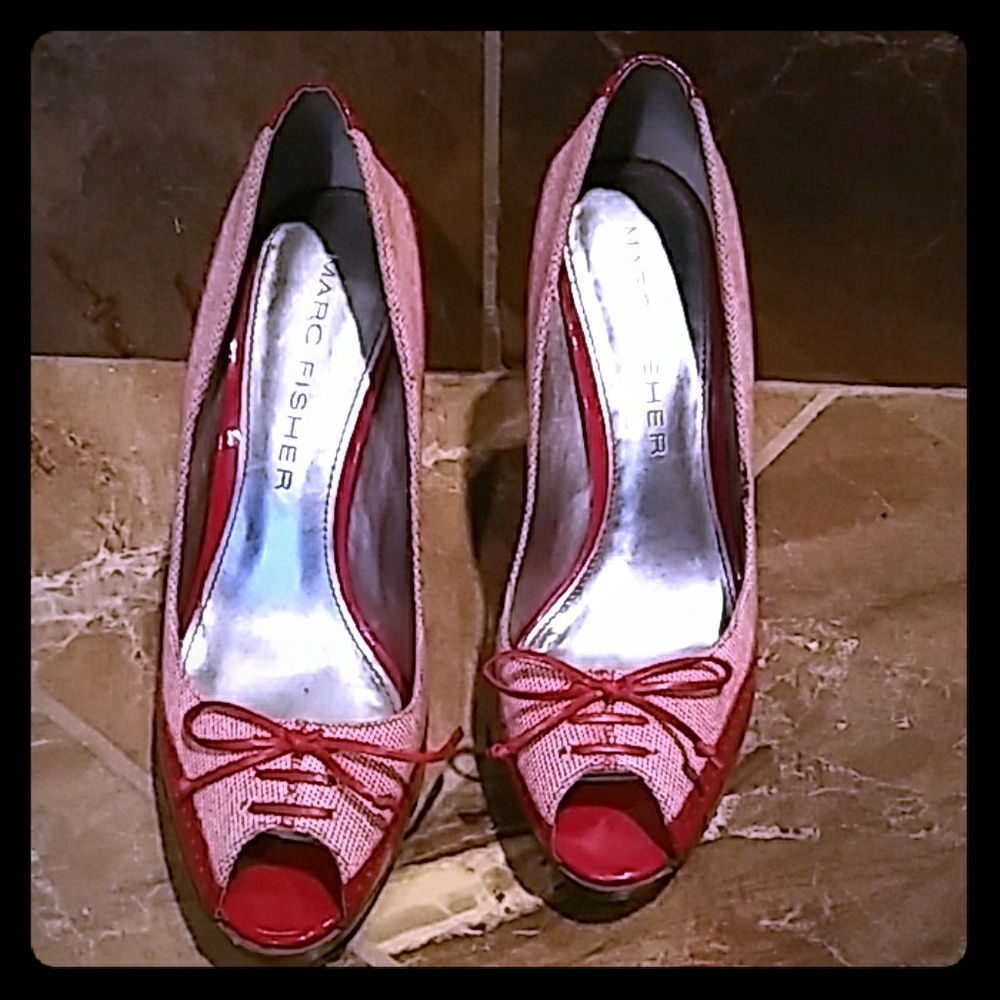 Red Marc Fisher Heels